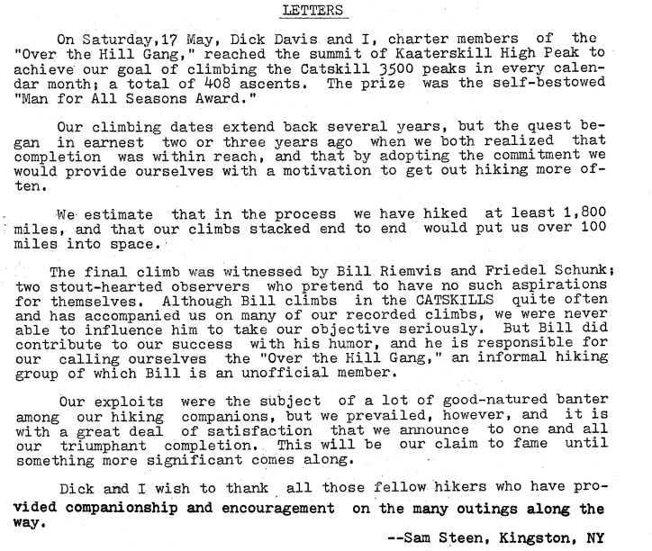 Sam Steen Letter